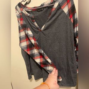 2xl plaid blouse